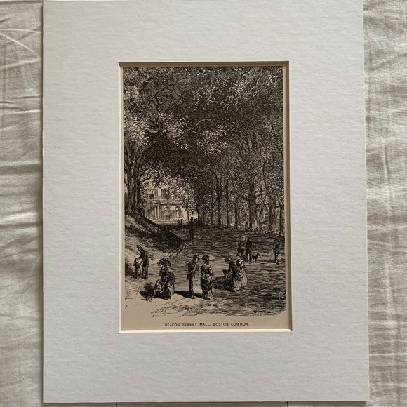 Mounted Antique Print - Picture 1 of 2